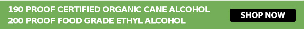 190 Proof Certified Organic Cane Alcohol — 200 Proof Food Grade Ethyl Alcohol — Shop Now